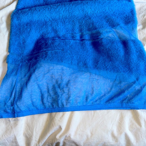 House of Sunny Sliding Doors Dress Fluffy Mesh in Blue - Picture 11 of 11